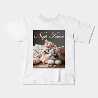 Kitten Nap Time Kids T-Shirt